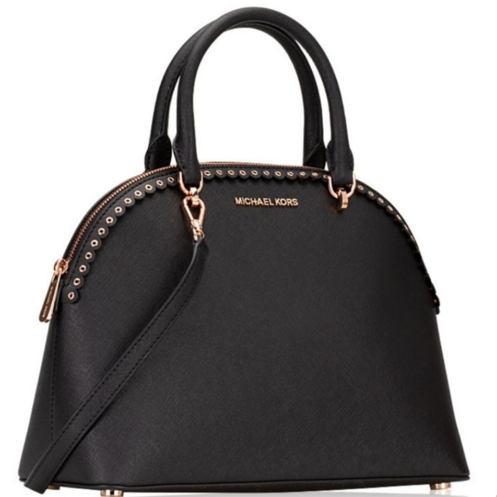 ⚠️SALE⚠️ Michael Kors Emmy Large Satchel Bag Black - Picture 2 of 6